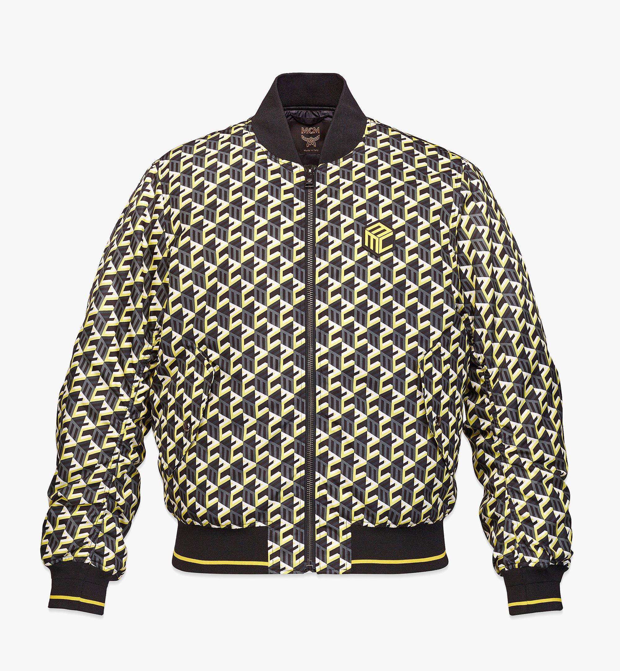 Men’s Cubic Monogram Print Bomber Jacket in ECONYL® 1